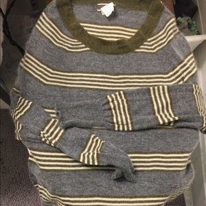 ISO- J Crew 3/4 Sleeve Cashmere Grey/Olive